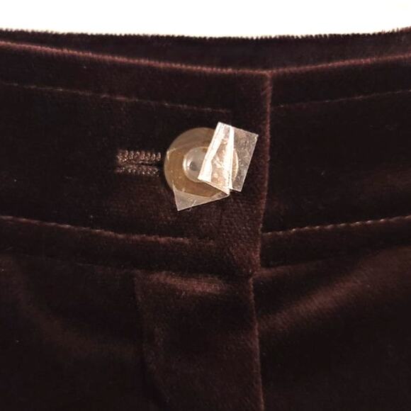 ESCADA Velvet Pants Wine Maroon Burgundy Flare Kick Boot Trousers 8 / 38 NEW - Picture 10 of 11